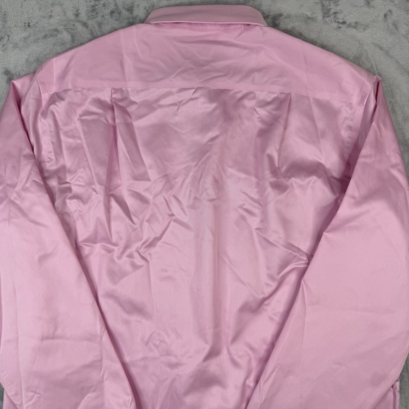 Calvin Klein Men's 16 1/2 36/37 Button Down Dress Shirt Long Sleeve Pink - Picture 6 of 7